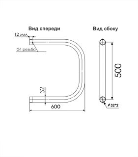 Полотенцесушитель водяной Indigo P PW50-60 50x60 см хром